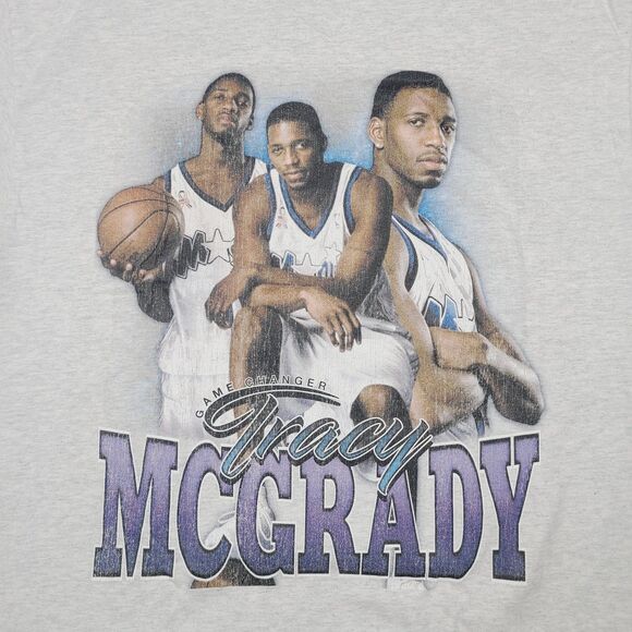 RARE Vintage Tracy McGrady Orlando Magic RAP TEE Style T-Mac T Shirt Size Large - Picture 3 of 12